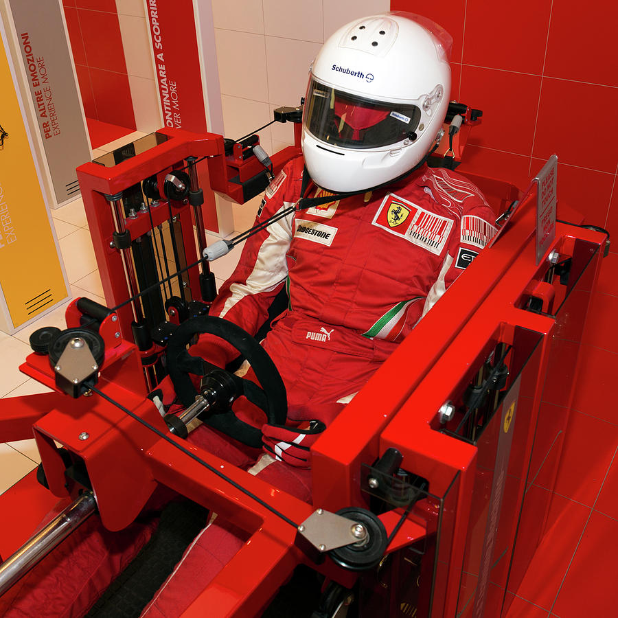 Ferrari Drivers Training Machine driver-left Museo Ferrari Photograph by Paul Fearn