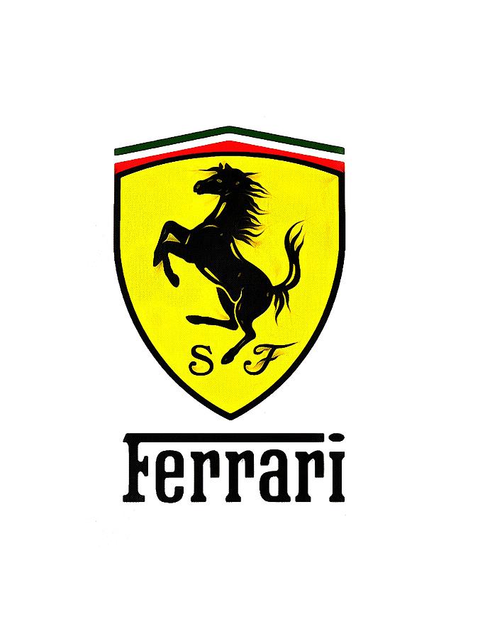 Sports Digital Art - Ferrari Emblem by Kesha Ursula