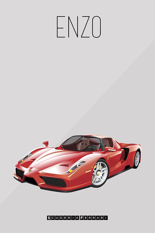 Ferrari Enzo Iconic Poster Painting by Beautify My Walls