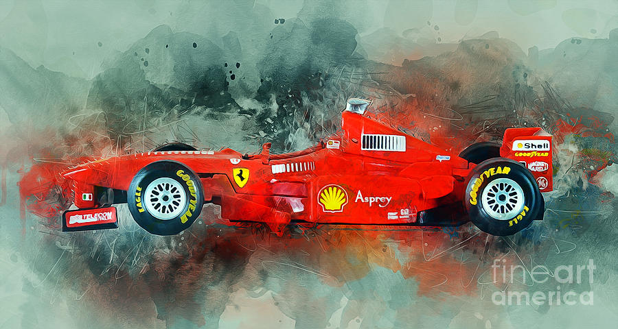 Ferrari F1 Mixed Media