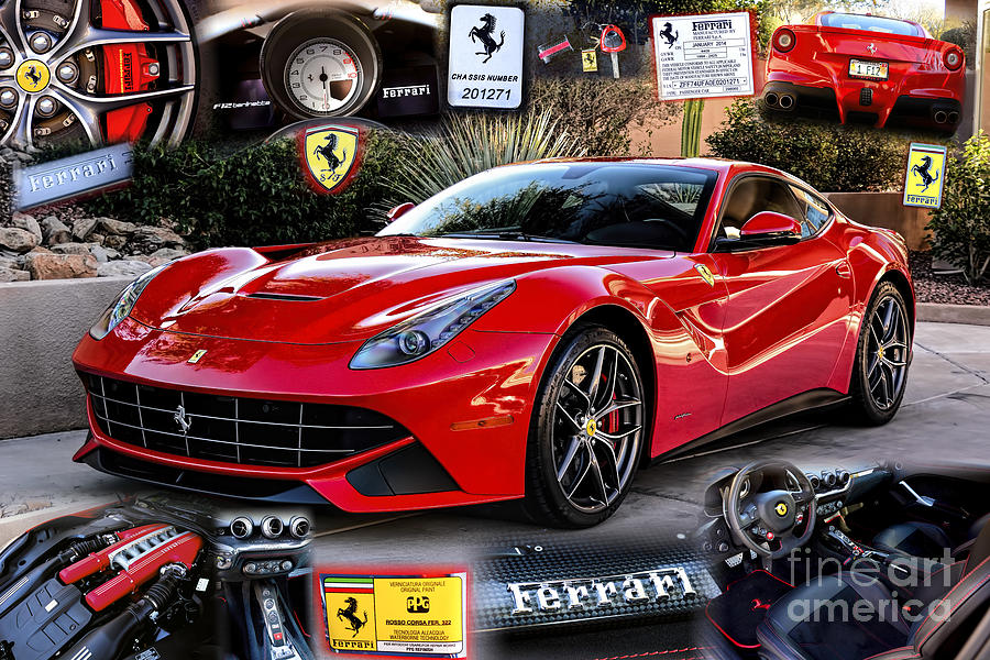 Ferrari F12 Collage Photograph by Charles Abrams