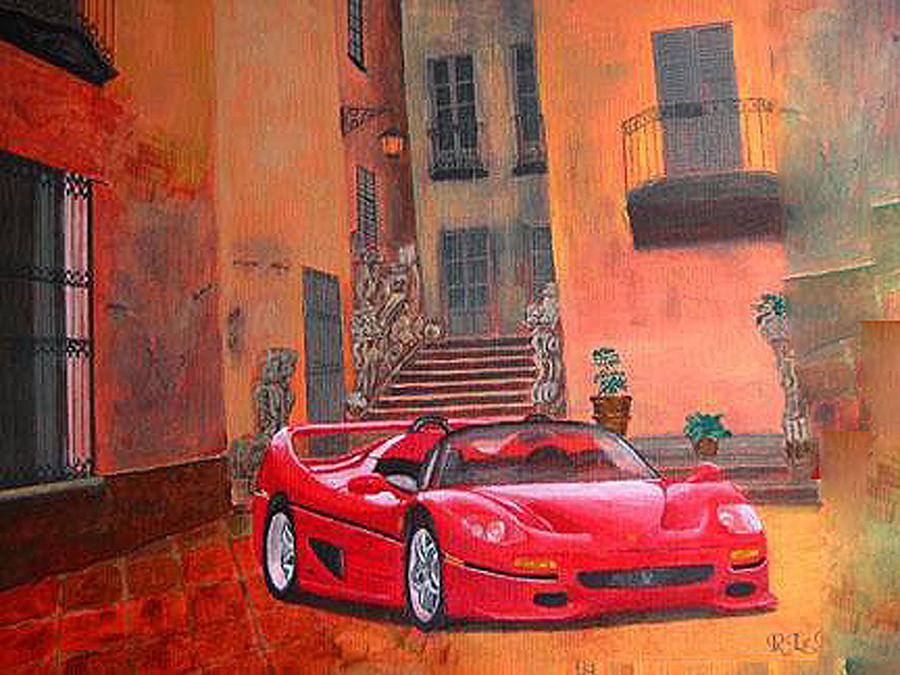 Car Painting - Ferrari F50 by Richard Le Page