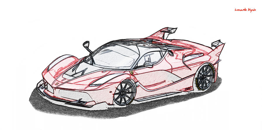 ferrari fxx k drawing