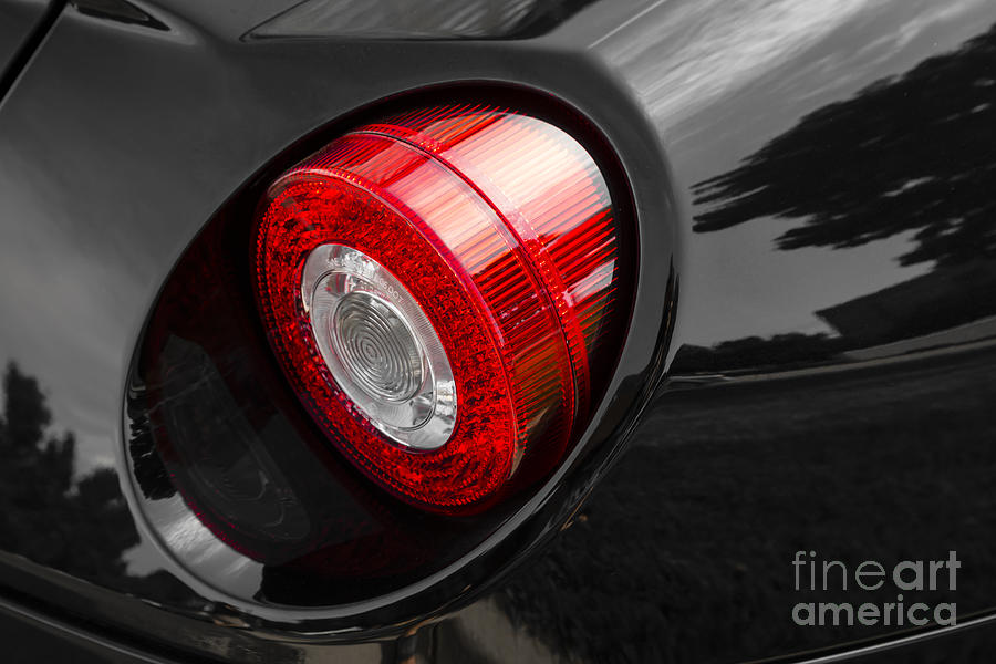 Vintage Photograph - Ferrari GTO taillight by Dennis Hedberg