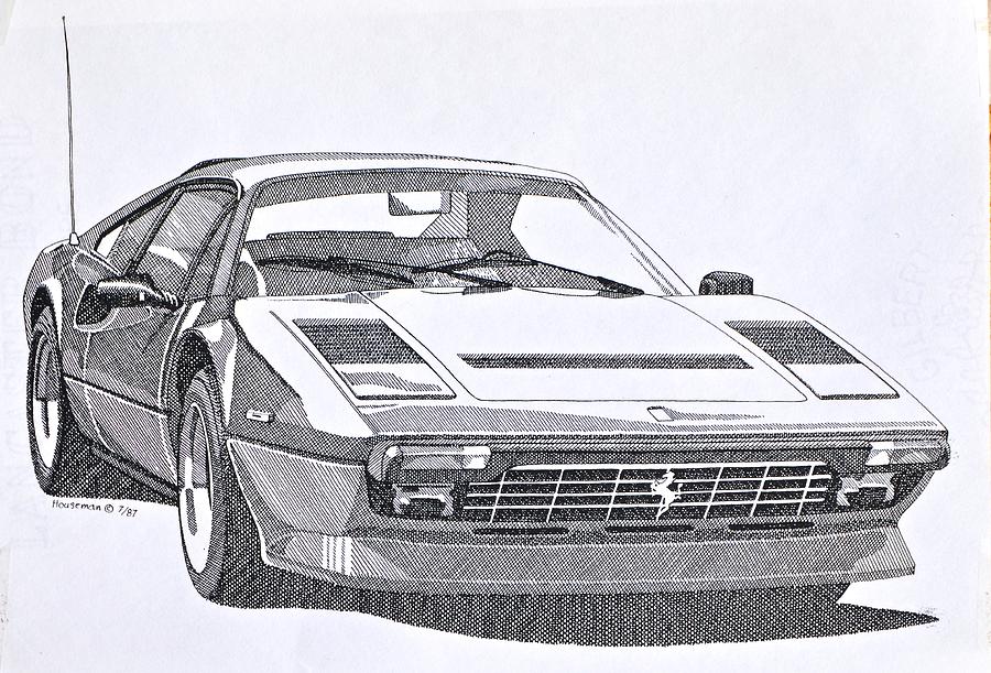 Ferrari Drawing by John Houseman - Fine Art America