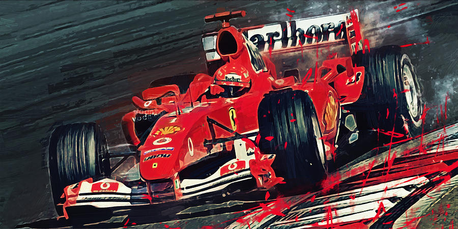 Ferrari - Michael Schumacher Digital Art