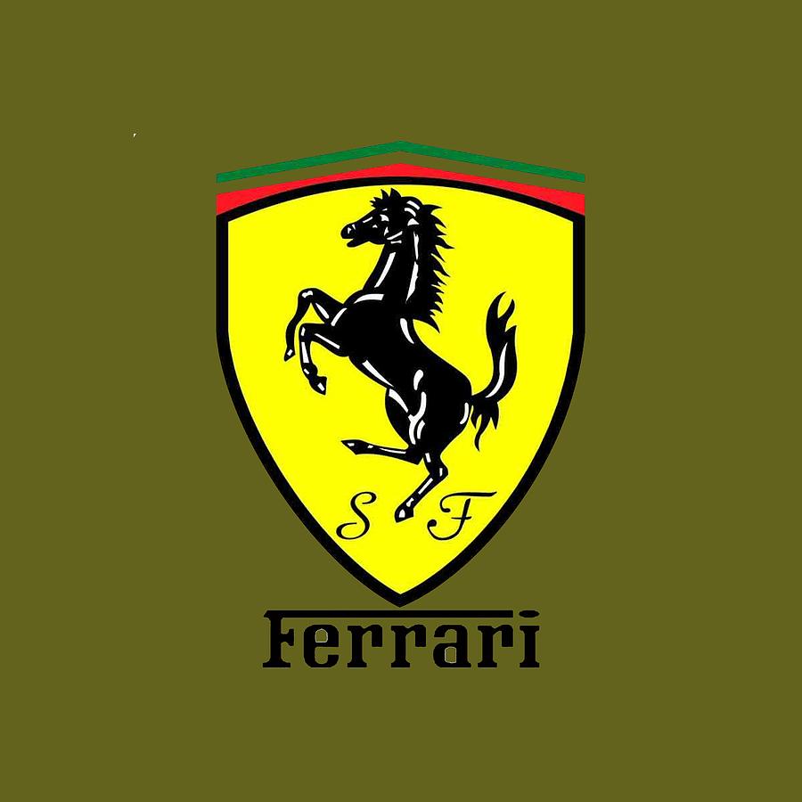 Ferrari logo 3d editorial photo. Illustration of silhouette - 270781306