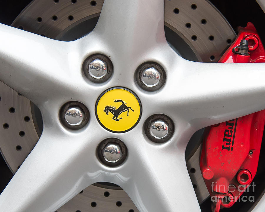Ferrari wheel closeup Photograph by Colin Rayner