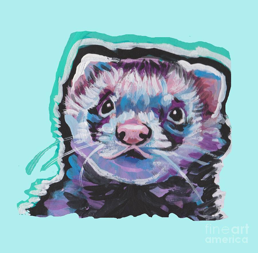 Ferret Fun Painting by Lea