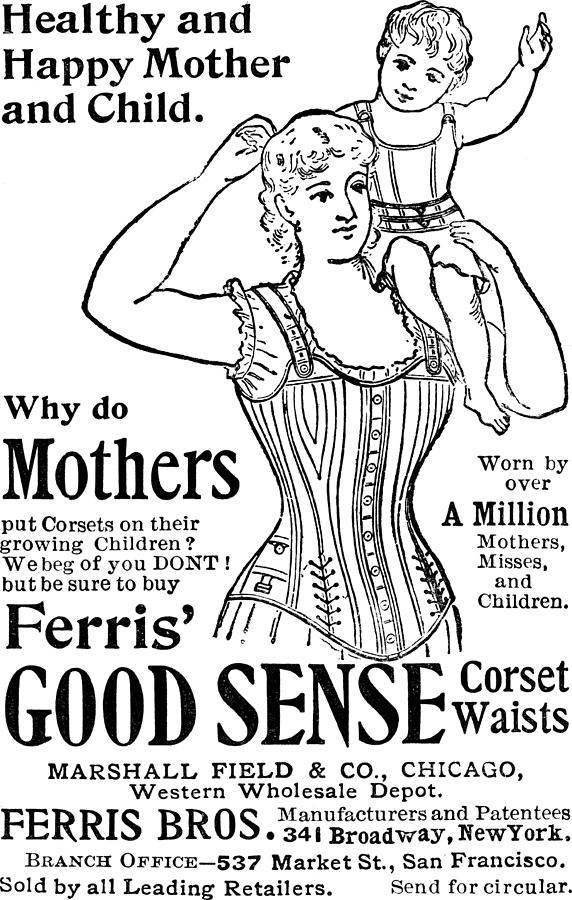 Ferris Good Sense Corset Waists - Marshall Field and Co - Chicago, New York Mixed Media by Studio Grafiikka