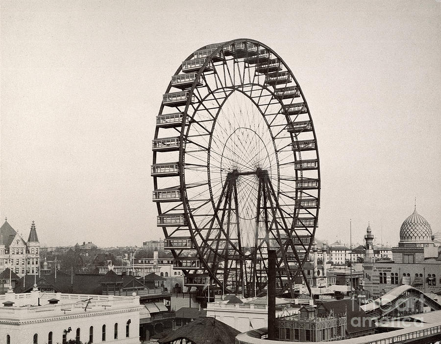 Chicago Photograph - Ferris Wheel, 1893 by Granger