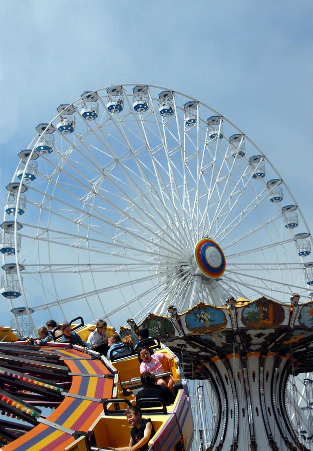 Ferris Wheel And Spinners Photograph by Joyce StJames
