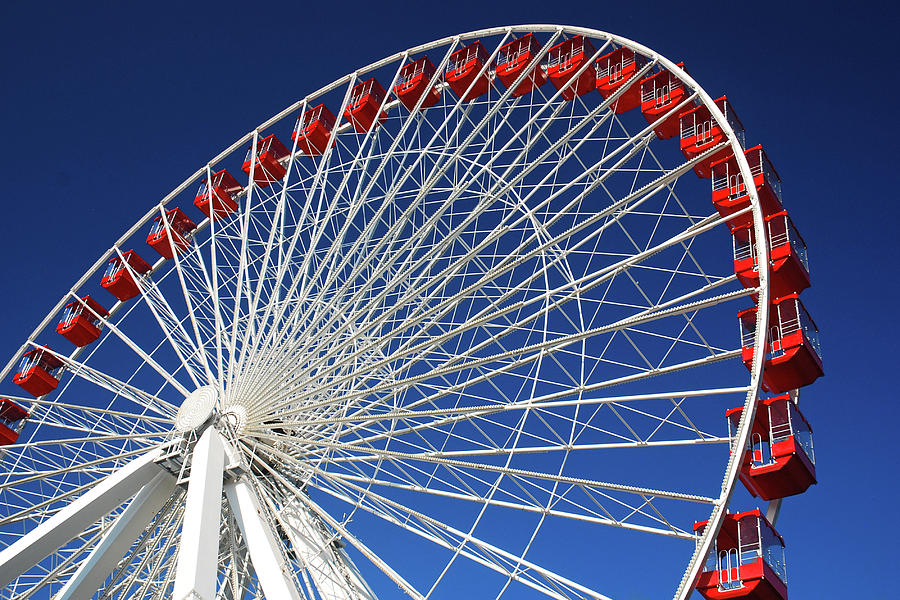 Ferris Wheel at Navy Pier Photograph by James Kirkikis