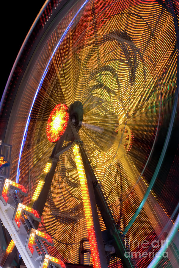 Ferris Wheel at Night Photograph by Anthony Totah