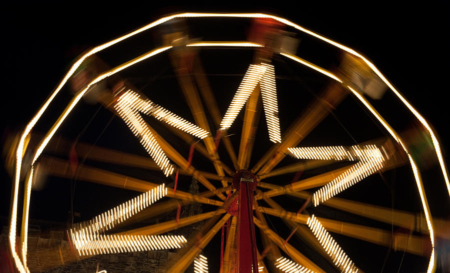 Ferris Wheel at Night Photograph by Helen Jackson