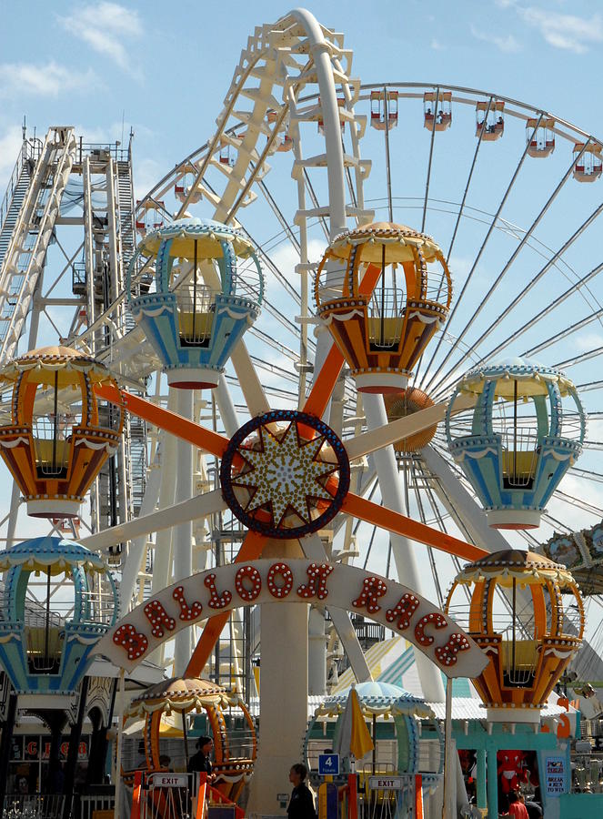 Ferris Wheel Balloon Race  Photograph by Joyce StJames