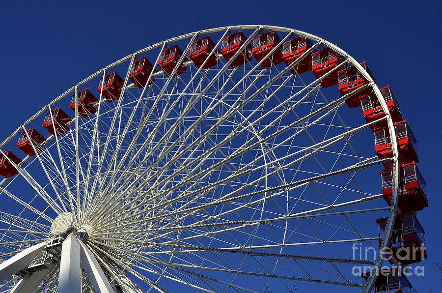 Ferris Wheel Blue Sky Photograph by Lane Erickson