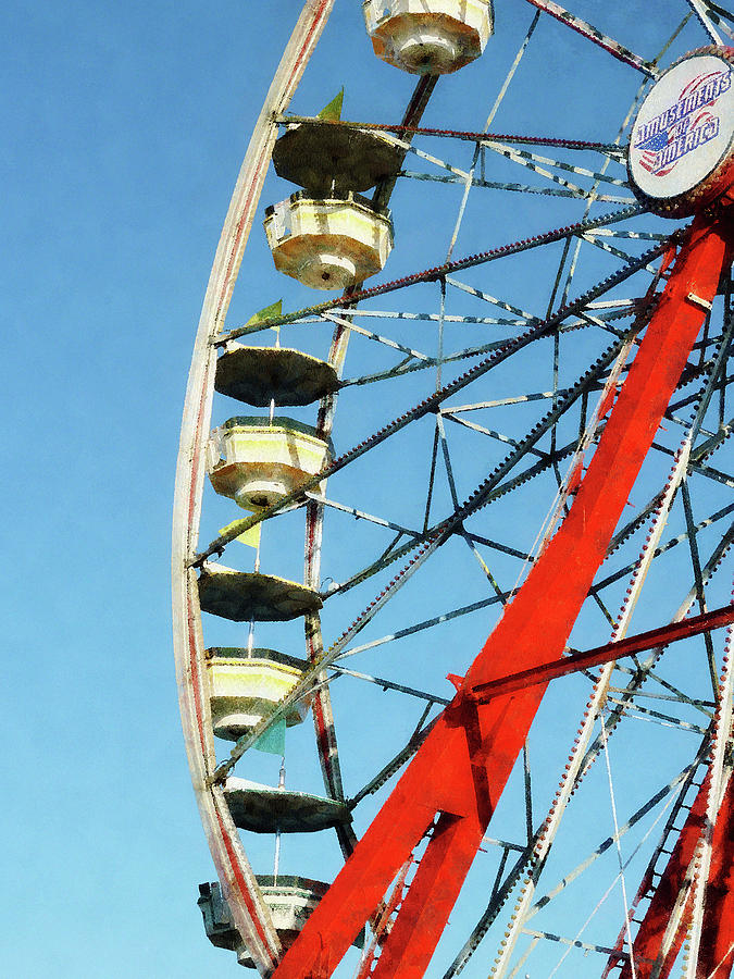 Ferris Wheel Photograph - Ferris Wheel Closeup by Susan Savad