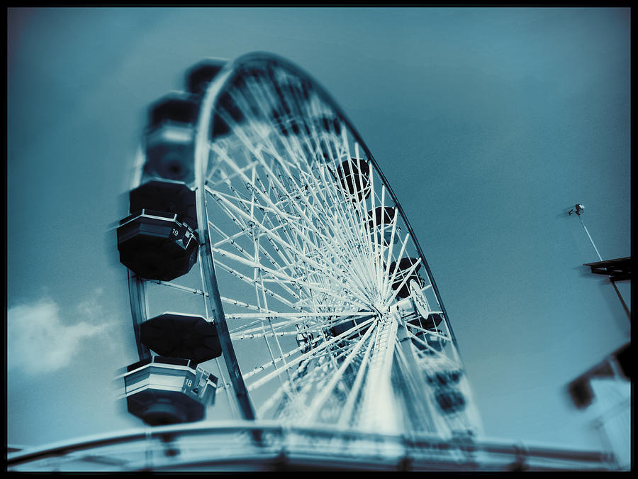 Blue Ferris Wheel Photograph by Douglas MooreZart