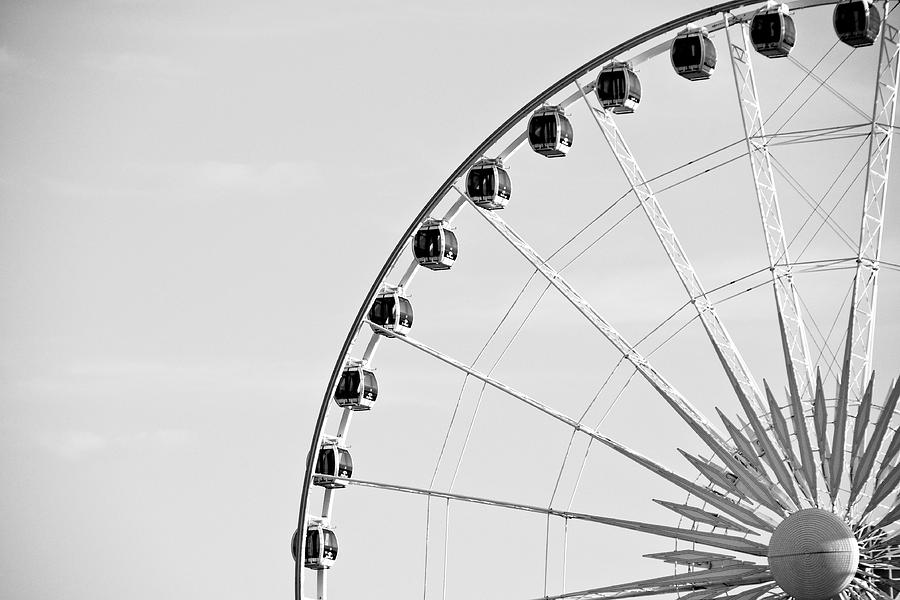 Black And White Photograph - Ferris Wheel by Edward Myers
