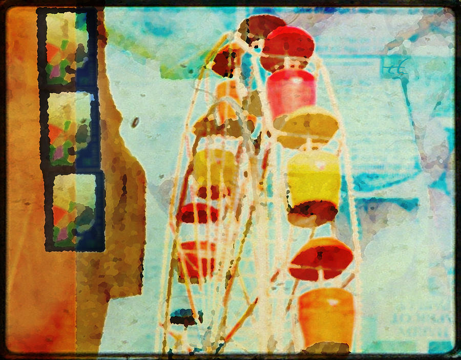 Ferris Wheel Fun Digital Art by Toni Hopper