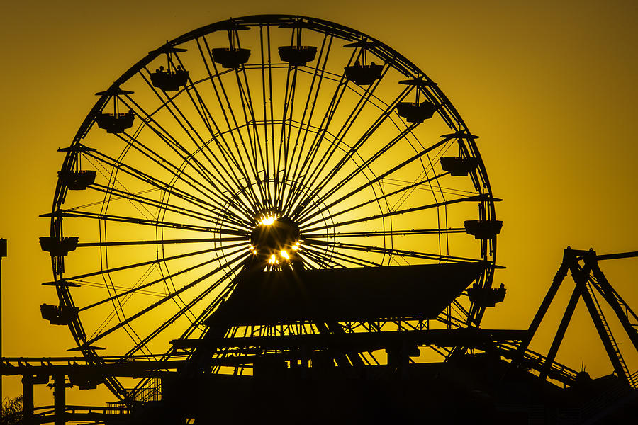 Pier Photograph - Ferris Wheel by Garry Gay