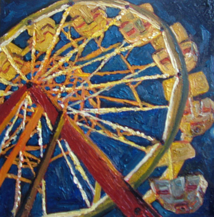 Ferris Wheel Painting by Hillary Gross