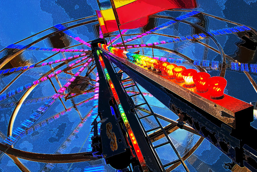 Ferris wheel impression Photograph by Bill Jonscher