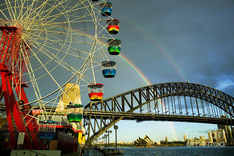 Ferris Wheel in Sydney Photograph by Dana Edmunds - Printscapes