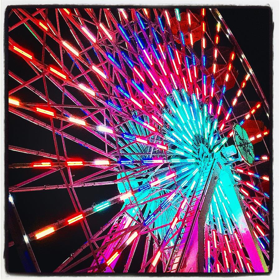 Ferris Wheel Lights Photograph by Daved Thom