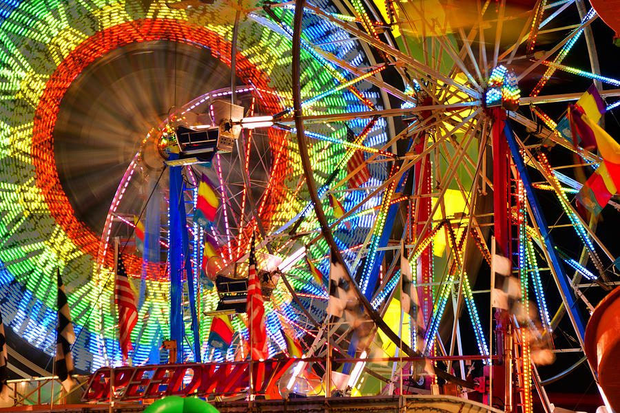 Ferris wheel madness Photograph by David Lee Thompson