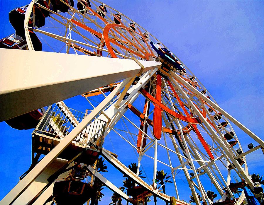 Ferris Wheel Painting by Michael Thomas