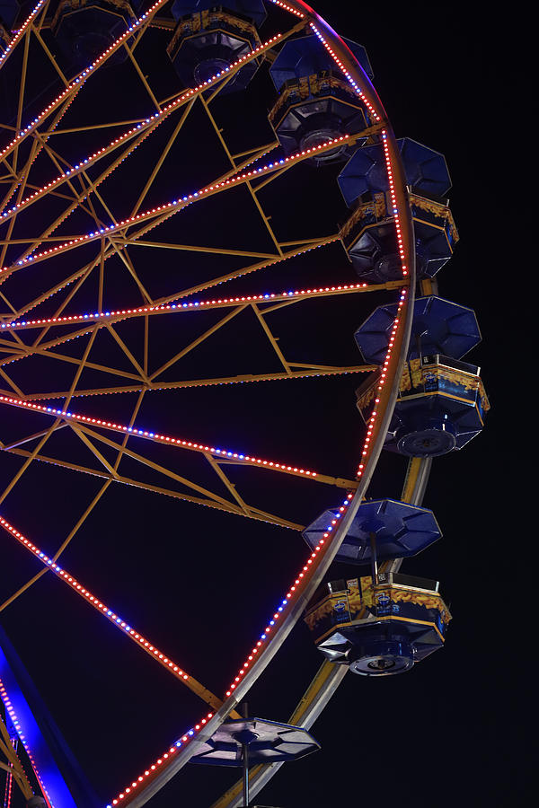 Ferris Wheel Night Photograph by Gary Corbett