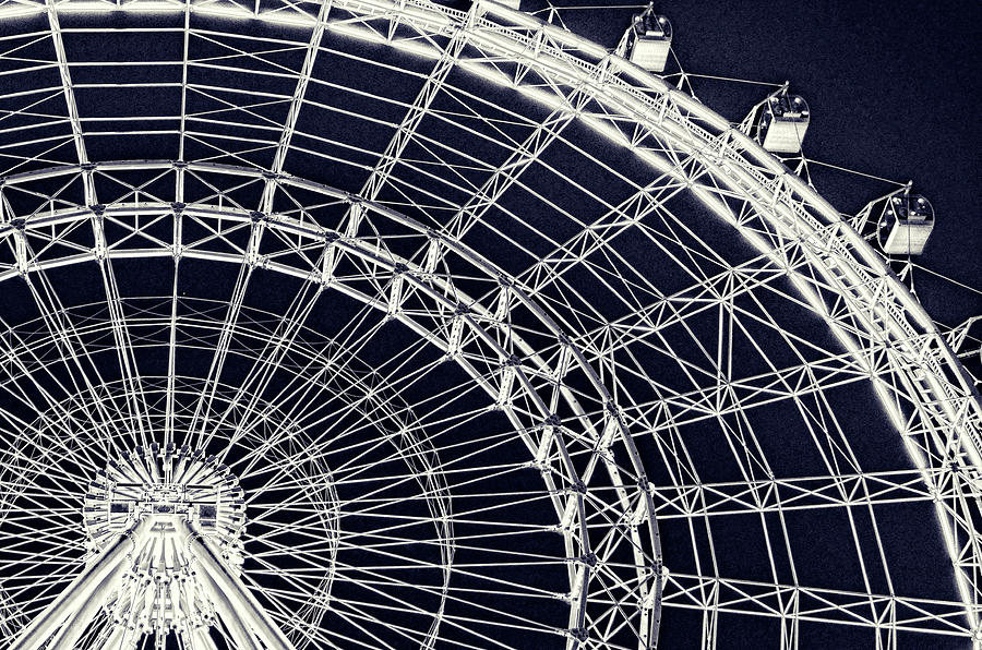 Ferris Wheel Noir Photograph by Nate Heldman