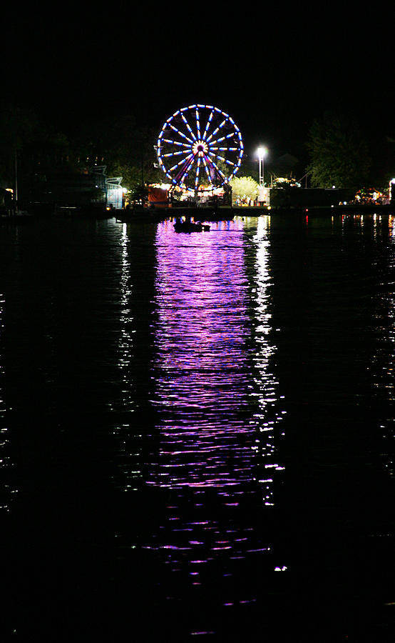 Ferris Wheel Reflection Photograph by Ty Helbach