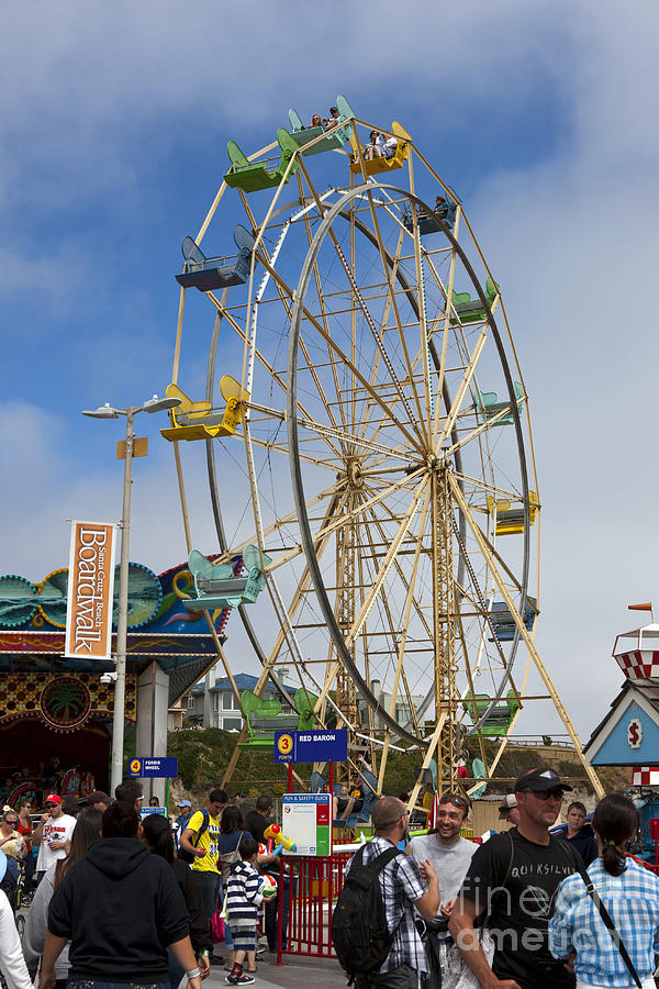 Ferris Wheel Santa Cruz Boardwalk Photograph by Jason O Watson