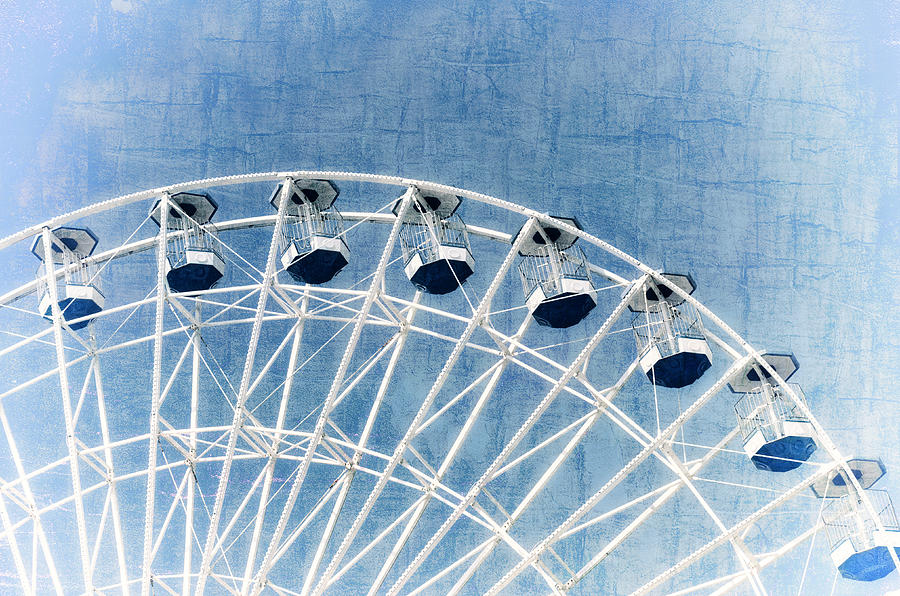 Wonder Wheel Series 1 Blue Photograph by Marianne Campolongo