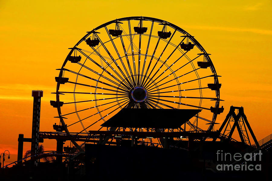 Ferris Wheel Silhouette Photograph by Beth Myer Photography