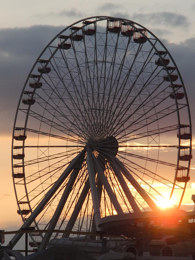 Ferris Wheel Sunset Photograph By Ruthanne Mccann Fine Art America