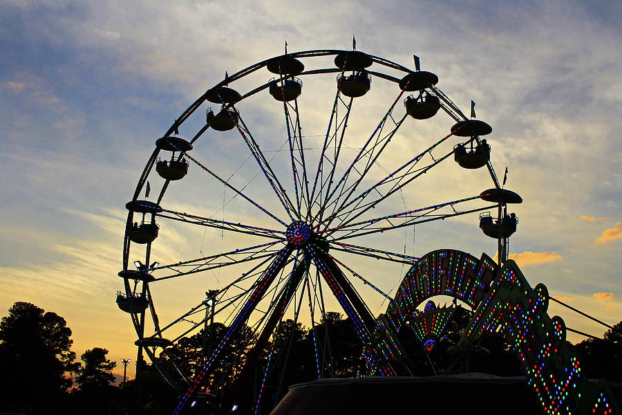 Ferris Wheels Silhouette Photograph