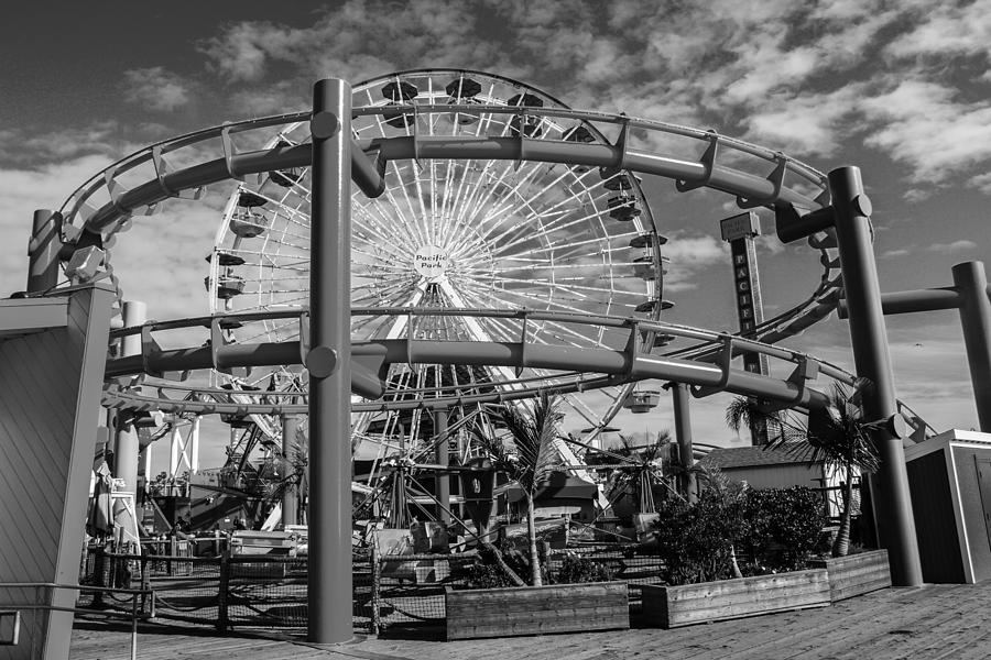 Ferriswheel in Black and White Photograph by Robert Hebert