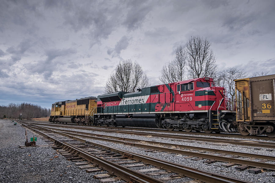 Transportation Photograph - Ferromex SD70ACe 4059 at Madisonville Ky by Jim Pearson