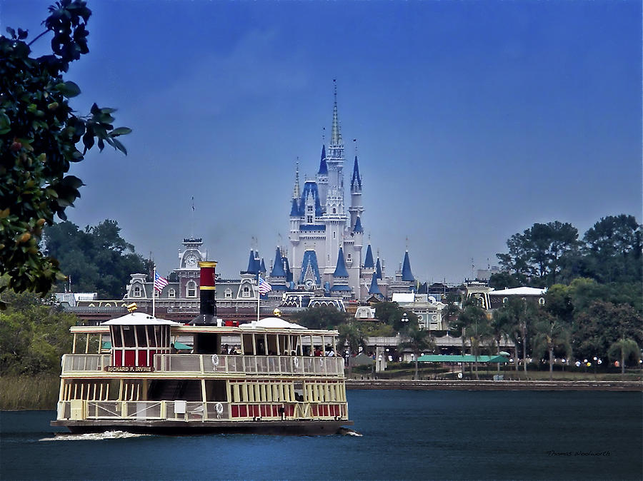 Boat Photograph - Ferry Boat Magic Kingdom Walt Disney World MP by Thomas Woolworth