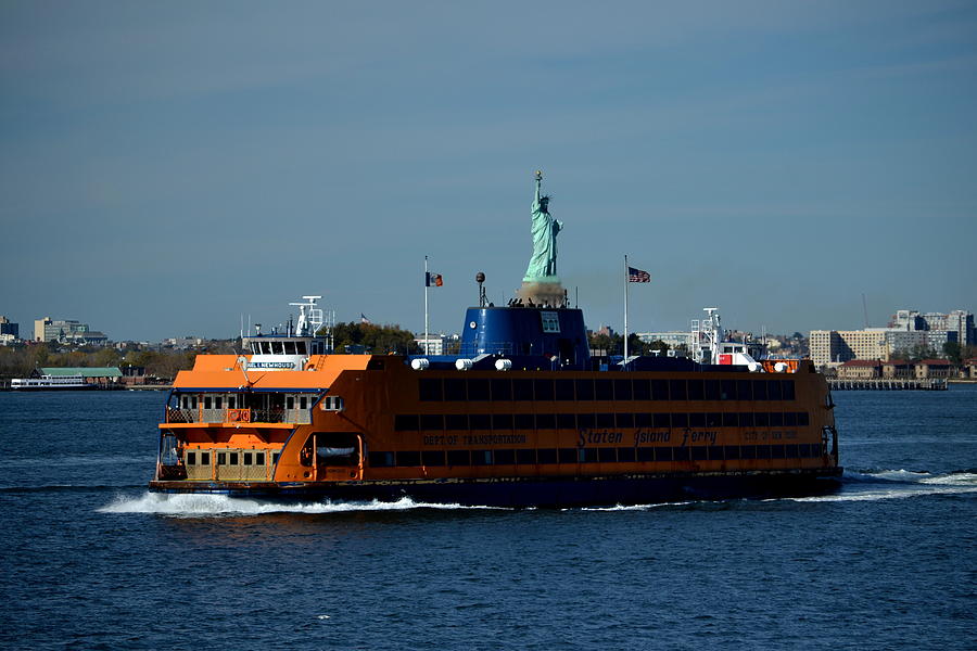 Statue Of Liberty Photograph - Ferry Boat Ride. by Anthony Butera