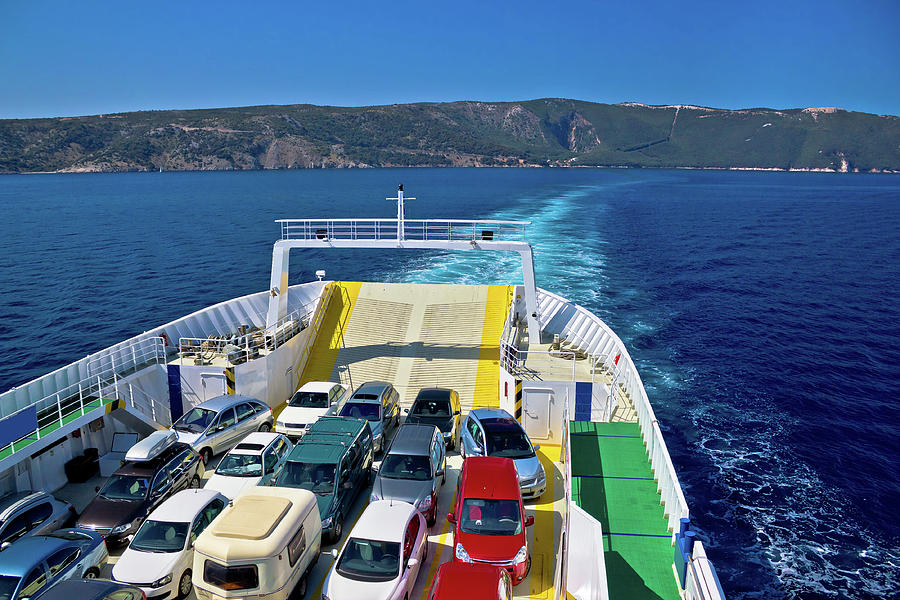 Ferry boat tourist line to island Photograph by Brch Photography