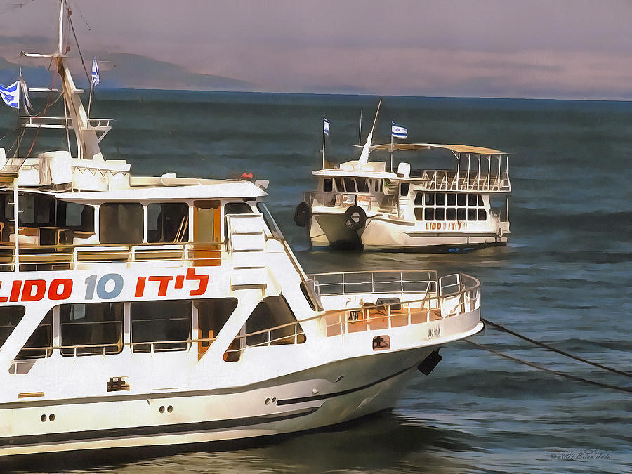 Ferry Boats on Sea of Galilee Photograph by Brian Tada