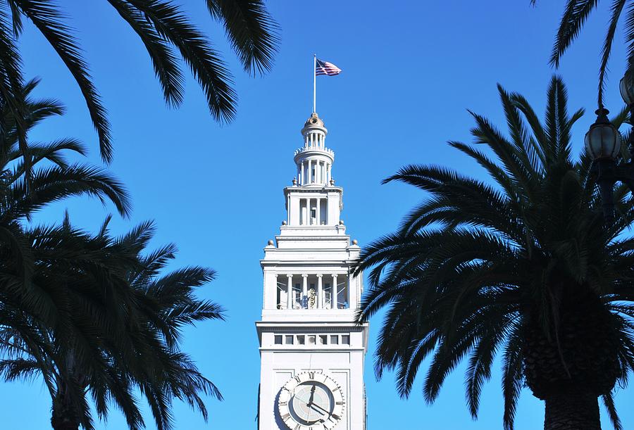 City Photograph - Ferry Building and Palm Trees - San Francisco Embarcadero by Matt Quest