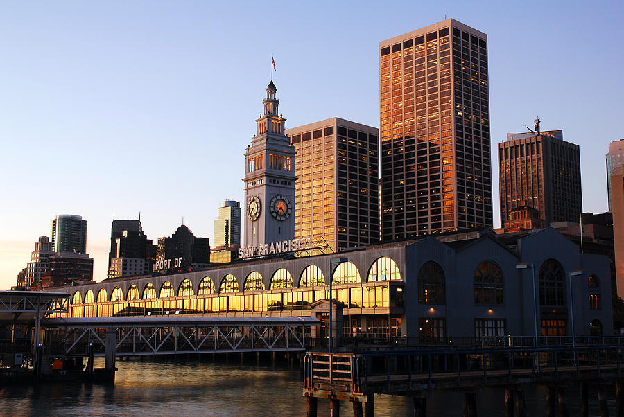 Ferry Building and San Francisco Photograph by James Kirkikis