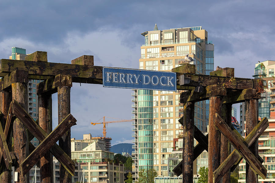 Ferry Dock at Granville Island in Vancouver BC Closeup Photograph by David Gn