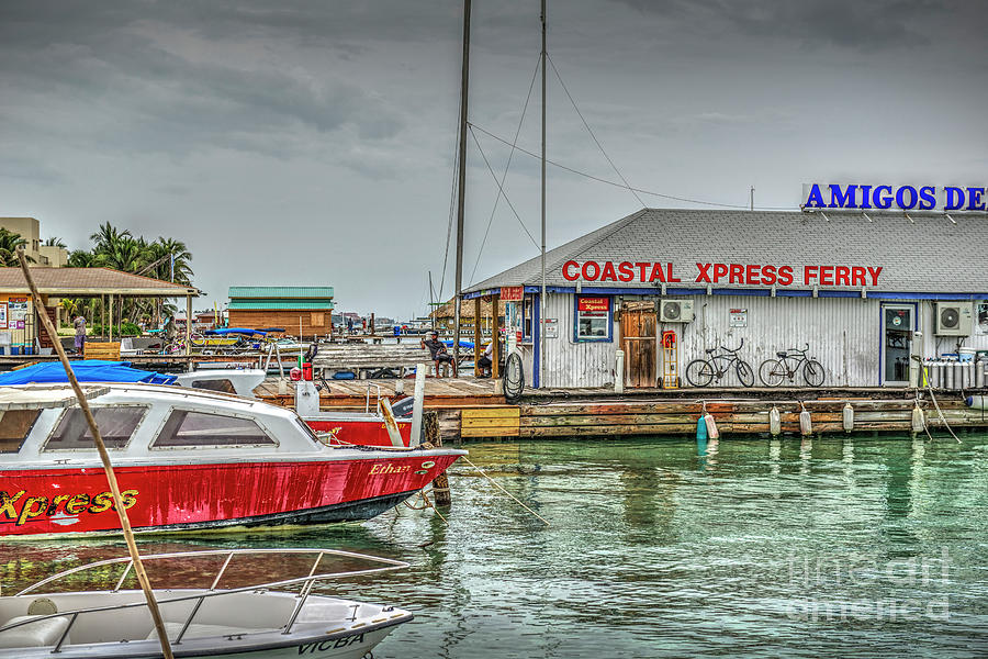 Ferry Dock Boats Moored Photograph by David Zanzinger
